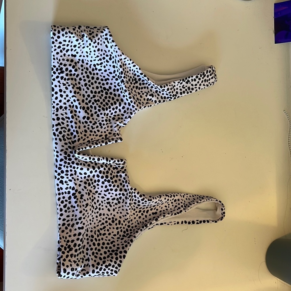 Shein black and white bathing suit top